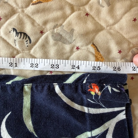 Anthropologie Maeve The Collette Navy Floral Wide-Leg Linen Pants - Picture 5 of 5